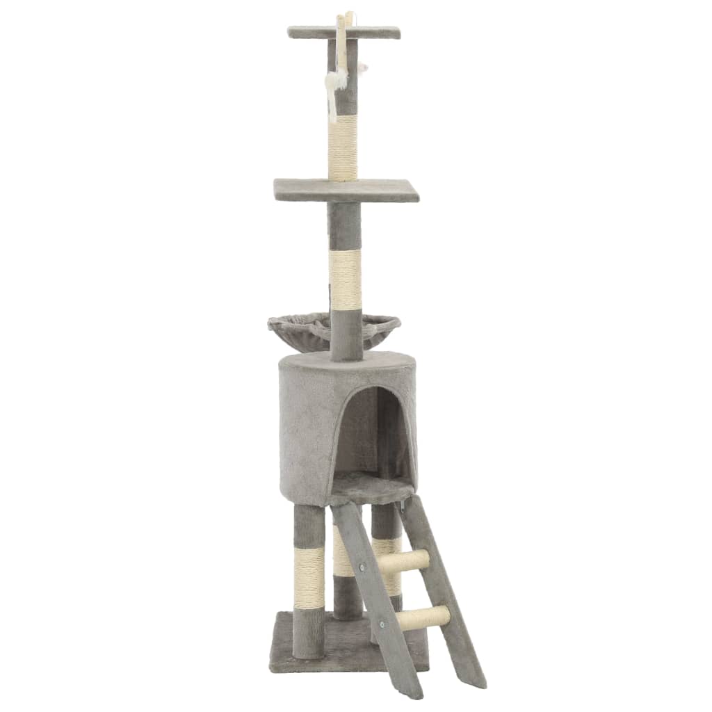 Pawly Large Cat Tree — 138 cm Sisal Scratching Tower with Platforms & Den