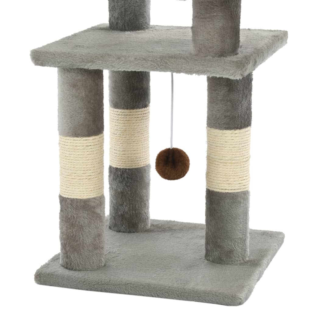 Pawly Cat Tree — Sisal Scratching Post with Platforms (65 cm)