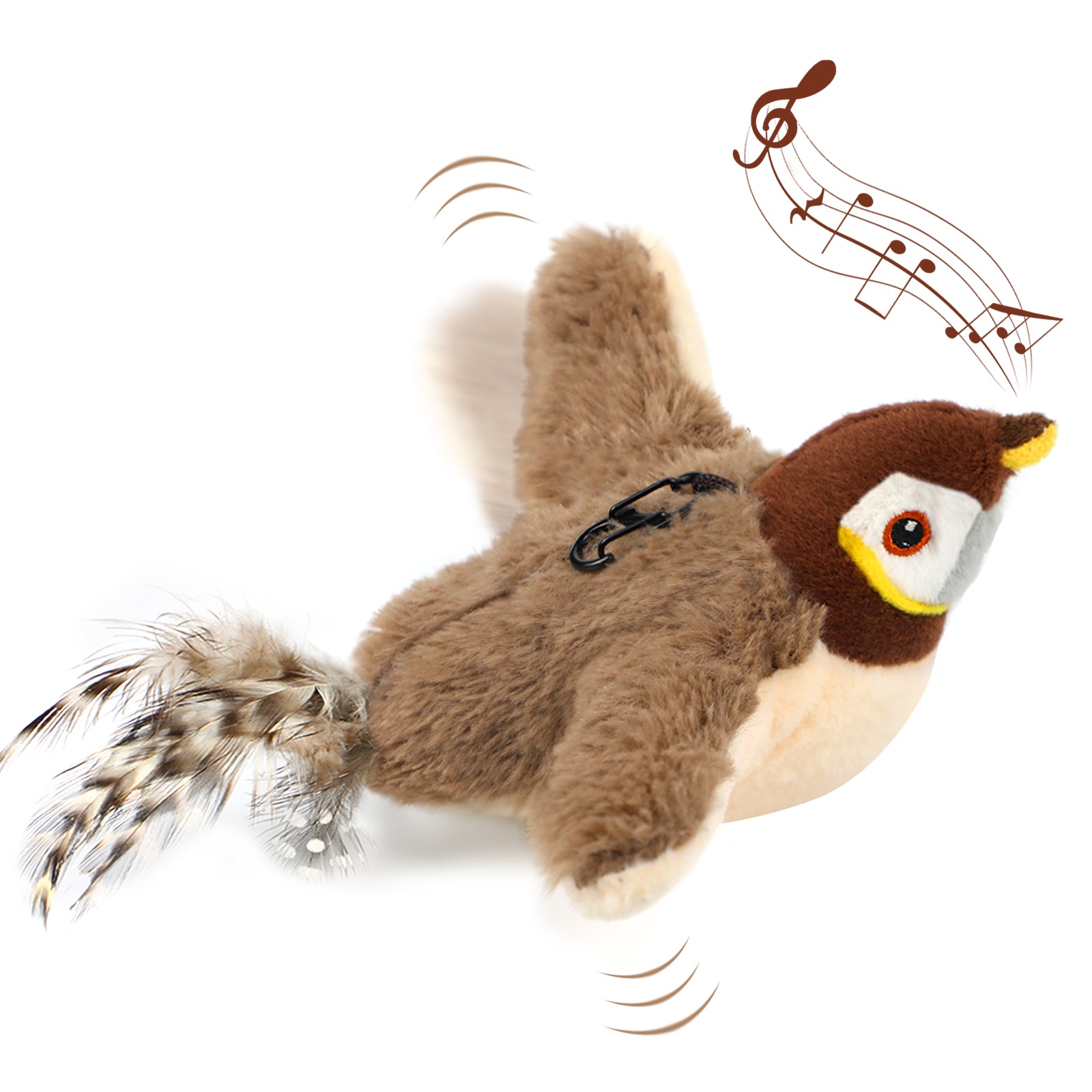 Pawly Interactive Bird Toy — Touch-Activated Electric Cat Toy with Catnip