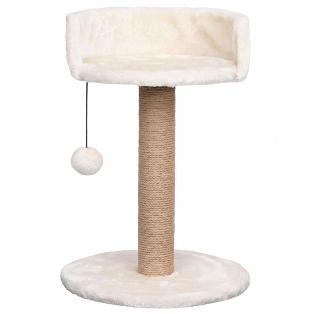 Pawly Cat Tree — Seagrass Scratching Post with Plush Perch (49 cm)