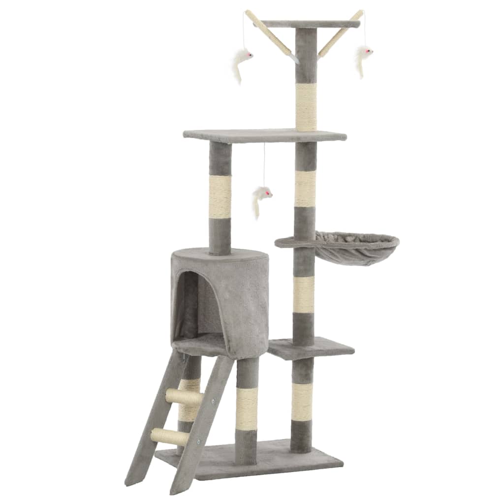 Pawly Large Cat Tree — 138 cm Sisal Scratching Tower with Platforms & Den