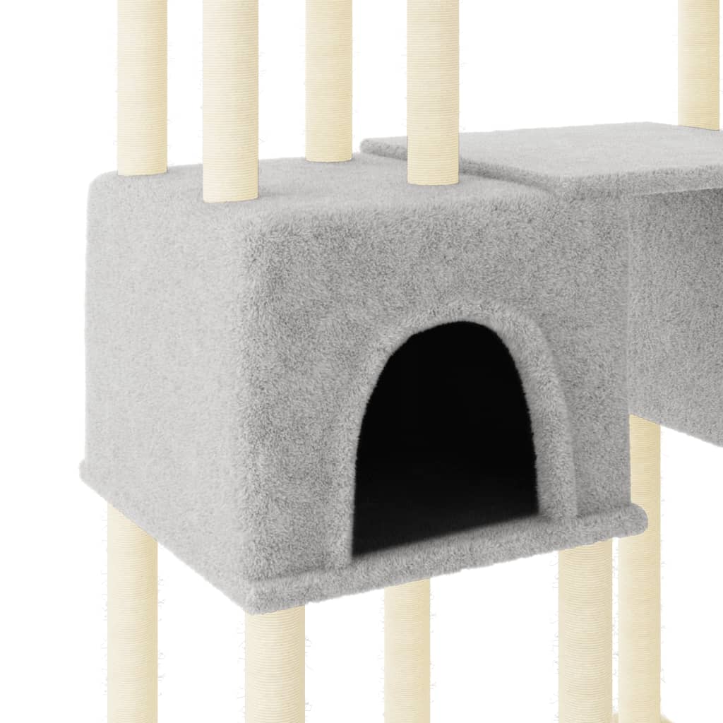 Pawly Large Cat Tree — 199 cm Sisal Scratching Tower with Dens & Platforms