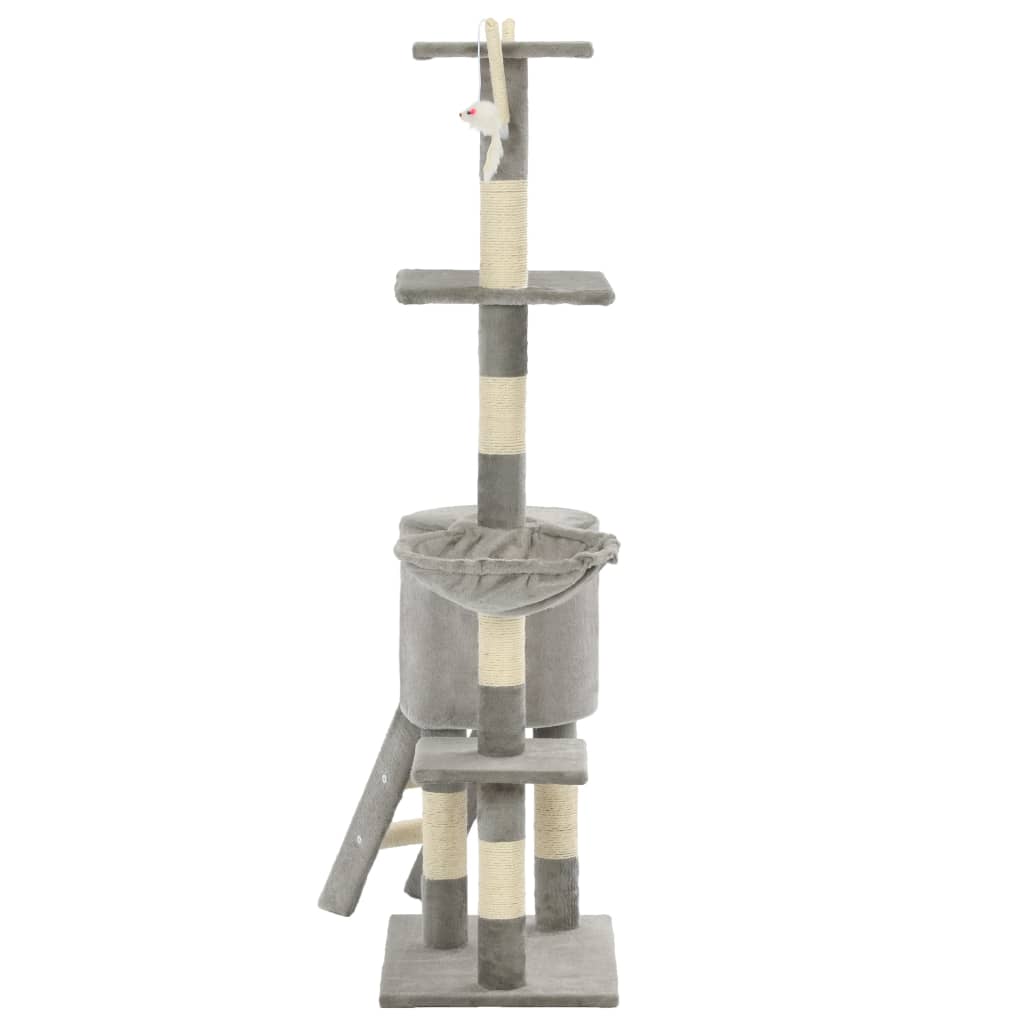 Pawly Large Cat Tree — 138 cm Sisal Scratching Tower with Platforms & Den