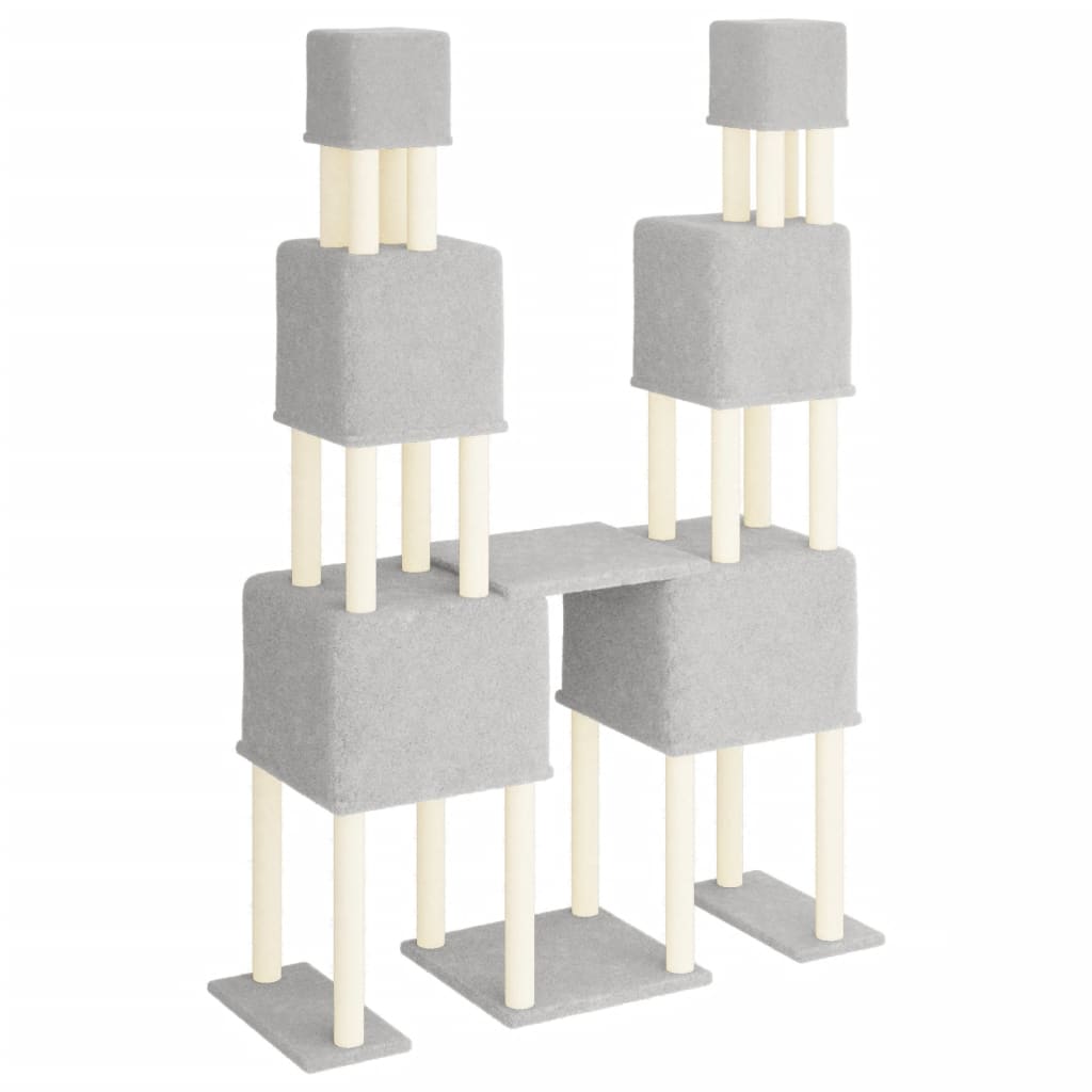 Pawly Large Cat Tree — 199 cm Sisal Scratching Tower with Dens & Platforms