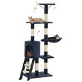 Pawly Large Cat Tree — 138 cm Sisal Scratching Tower with Platforms & Den