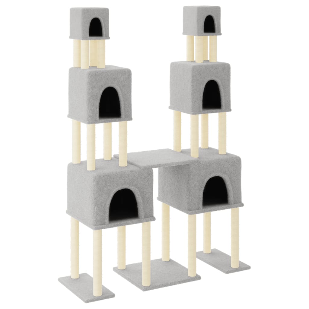 Pawly Large Cat Tree — 199 cm Sisal Scratching Tower with Dens & Platforms