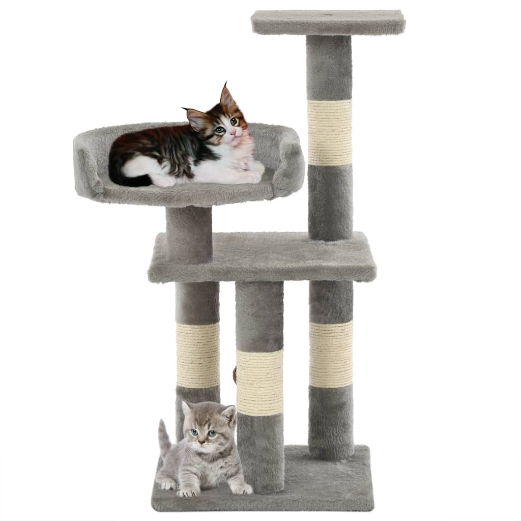 Pawly Cat Tree — Sisal Scratching Post with Platforms (65 cm)