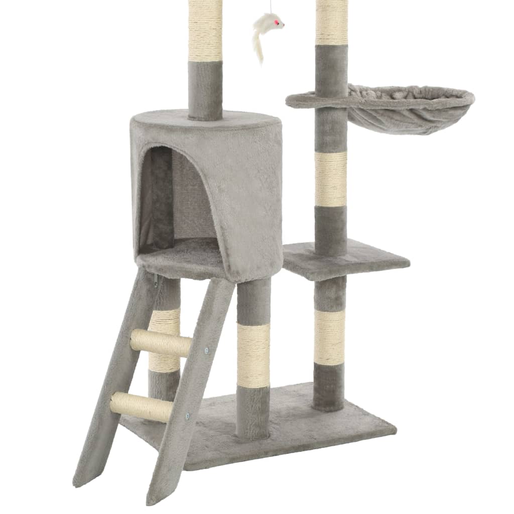 Pawly Large Cat Tree — 138 cm Sisal Scratching Tower with Platforms & Den
