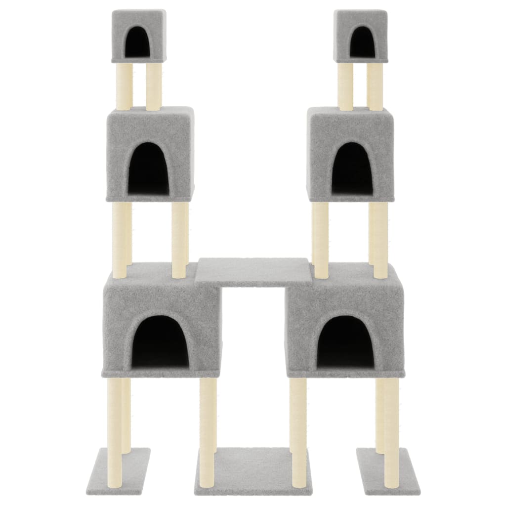 Pawly Large Cat Tree — 199 cm Sisal Scratching Tower with Dens & Platforms