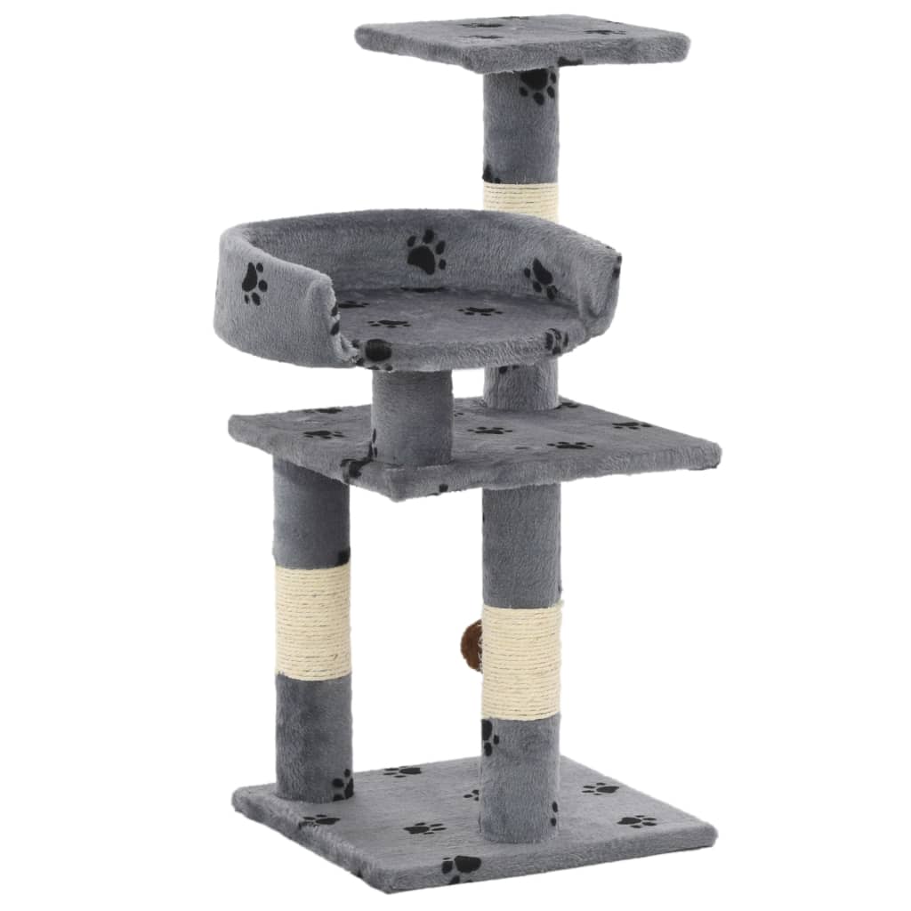 Pawly Cat Tree — Sisal Scratching Post with Platforms (65 cm)