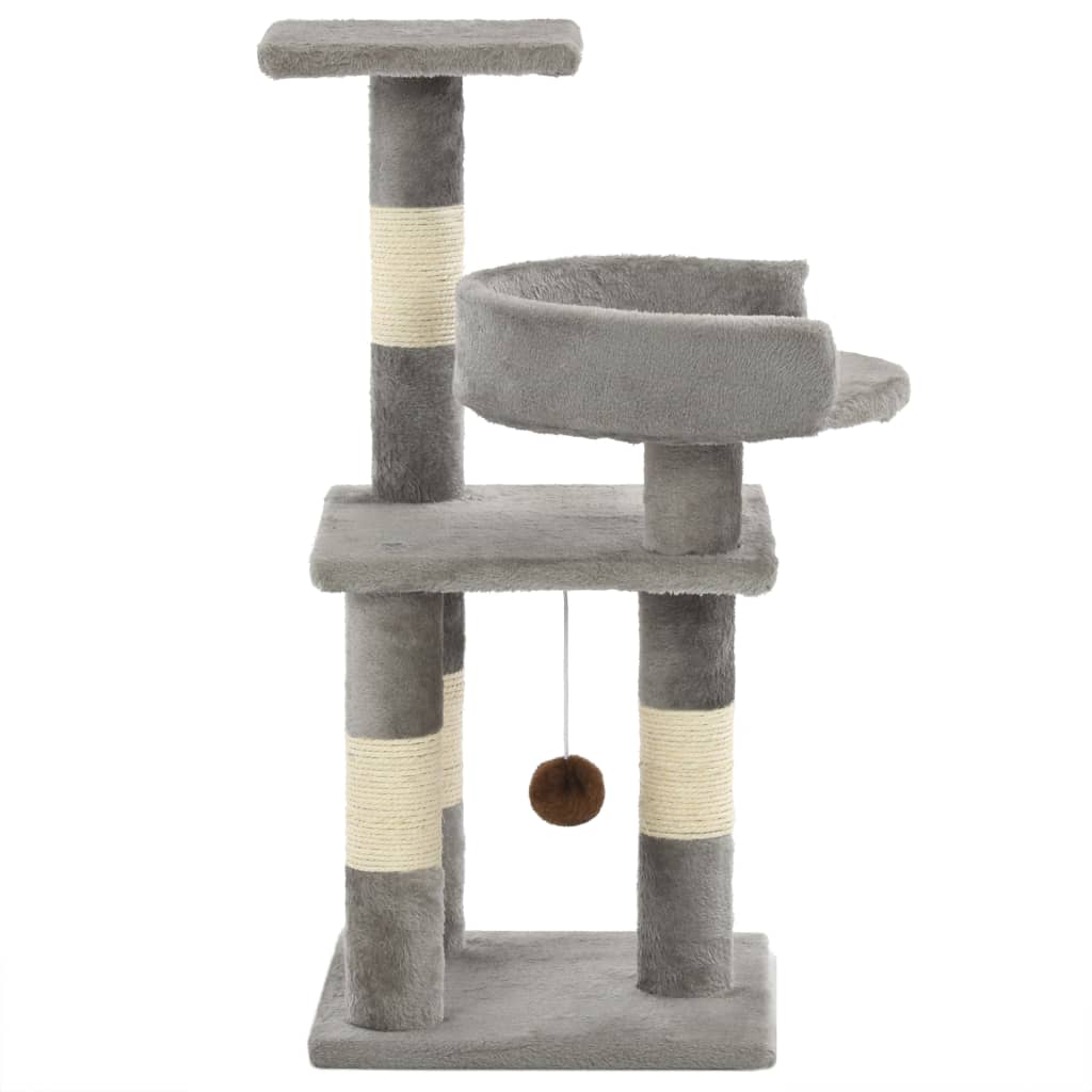 Pawly Cat Tree — Sisal Scratching Post with Platforms (65 cm)