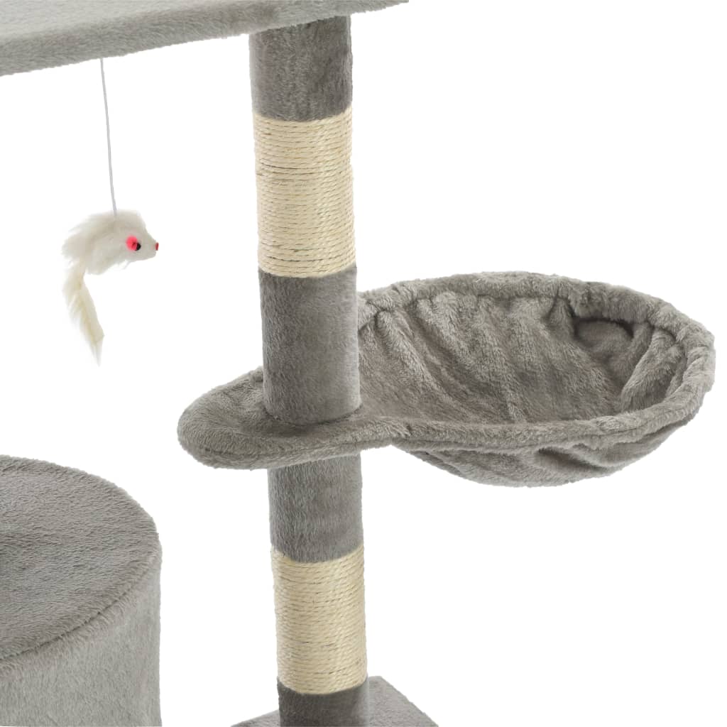 Pawly Large Cat Tree — 138 cm Sisal Scratching Tower with Platforms & Den